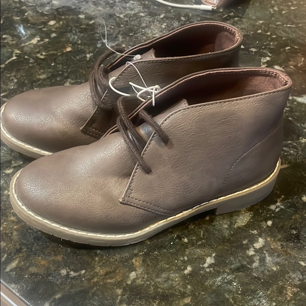 NEW The Childrens Place Dark Brown Dress Boots! Youth  3
